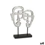 Decorative Figure Face Silver 27 x 32,5 x 10,5 cm (4 Units) by Gift Decor, Ornaments - Ref: S3626828, Price: 54,22 €, Discoun...