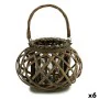 Candleholder 30 x 18,5 x 23 cm Brown Glass wicker (6 Units) by Gift Decor, Candelabras and candle holders - Ref: S3626849, Pr...