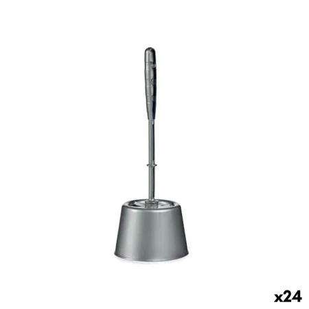 Toilet Brush Silver Plastic 13 x 36,5 x 13 cm (24 Units) by Berilo, Toilet accessories - Ref: S3626851, Price: 34,85 €, Disco...