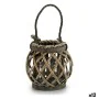 Bougeoir 21 x 19 x 17 cm Gris verre osier (12 Unités) de Gift Decor, Bougeoirs et chandeliers - Réf : S3626852, Prix : 39,83 ...