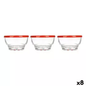 Set de Bols Karaman Rouge Transparent verre Polyéthylène Ø 10,5 cm 275 ml (8 Unités) de Pasabahce, Bols et tasses - Réf : S36...