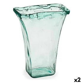 Vase 27 x 34,5 x 14 cm Kristall Durchsichtig (2 Stück) von Gift Decor, Vasen - Ref: S3626875, Preis: 20,55 €, Rabatt: %