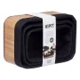 Organizador Conjunto Preto Natural Bambu 31 x 12 x 21 cm (4 Unidades) de Berilo, Organizadores de cosméticos - Ref: S3626898,...