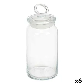 Jar Kitchen 9,8 x 23,4 x 9,8 cm Transparent Silicone Glass 1,1 L (6 Units) by Pasabahce, Food storage - Ref: S3626906, Price:...