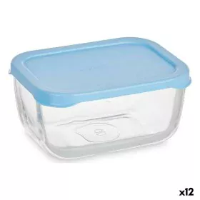 Lunch box Snow 420 ml Blue Transparent Glass Polyethylene (12 Units) by Pasabahce, Food storage - Ref: S3626907, Price: 22,19...