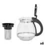 Teapot Transparent Black Plastic Glass 1,5 L (6 Units) by Vivalto, Tea and coffee sets - Ref: S3626949, Price: 32,95 €, Disco...