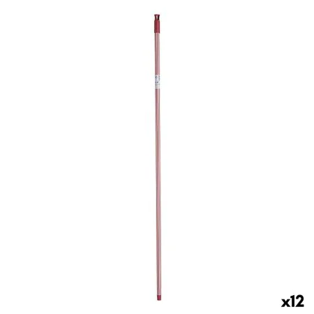 Mazza per la Scopa Righe 2,3 x 130 x 2,3 cm Rosso Metallo (12 Unità) di BigBuy Home, Prodotti per spazzare - Rif: S3626957, P...