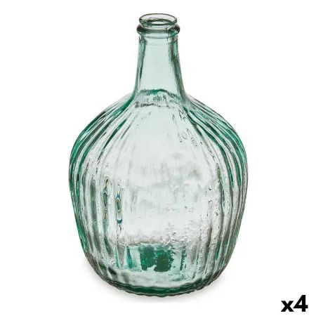 Botella Rayas Decoración 16 x 29,5 x 16 cm Transparente (4 Unidades) de Gift Decor, Adornos - Ref: S3626961, Precio: 27,29 €,...