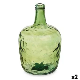 Bottle Smooth Decoration Green 22 x 37,5 x 22 cm (2 Units) by Gift Decor, Ornaments - Ref: S3626968, Price: 23,99 €, Discount: %