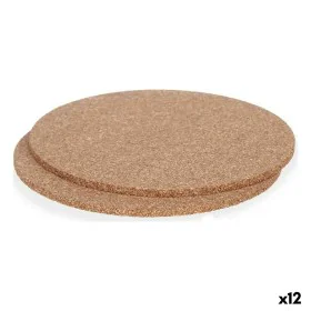 Trivet set Table Mat Natural Cork 18 x 0,5 x 18 cm (12 Units) by Kinvara, Place Mats - Ref: S3626976, Price: 17,55 €, Discoun...