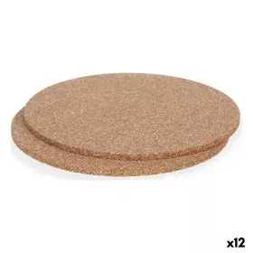 Trivet set Table Mat Natural Cork 18 x 0,5 x 18 cm (12 Units) by Kinvara, Place Mats - Ref: S3626976, Price: 16,84 €, Discoun...