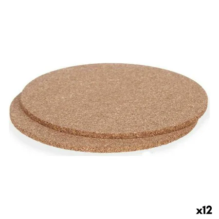 Kit de sets de table Dessous de plat Naturel Liège 18 x 0,5 x 18 cm (12 Unités) de Kinvara, Sets de table - Réf : S3626976, P...