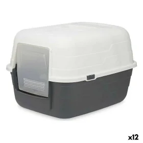 Cat Litter Box 48 x 32 x 38 cm Grey Anthracite Plastic (12 Units) by Mascow, Sand boxes - Ref: S3626986, Price: 109,78 €, Dis...