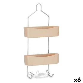 Portaoggetti da Doccia 28 x 60 x 14 cm Beige Metallo Plastica (6 Unità) di Berilo, Accessori per la doccia - Rif: S3626990, P...