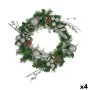 Couronne de Noël Vert Argenté 60 x 13 x 60 cm (4 Unités) de Krist+, Noël - Réf : S3627016, Prix : 70,51 €, Remise : %