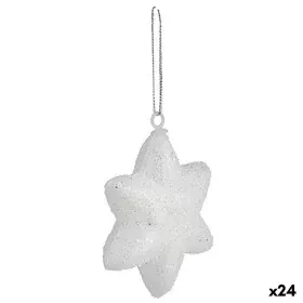 Set Adornos de Navidad Estrella Blanco 6,5 x 6,5 x 2 cm (24 Unidades) de Krist+, Navidad - Ref: S3627019, Precio: 31,27 €, De...