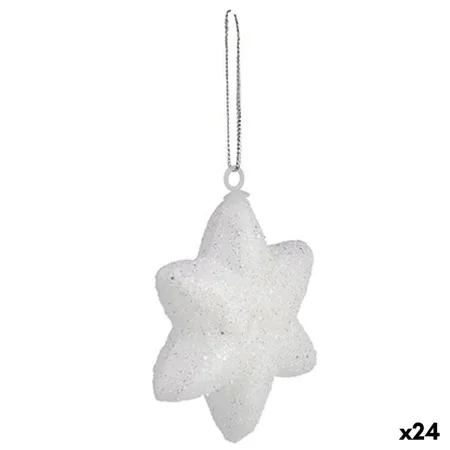 Christmas Decorations Set Star White 6,5 x 6,5 x 2 cm (24 Units) by Krist+, Christmas - Ref: S3627019, Price: 31,27 €, Discou...