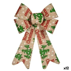 Fiocco Merry Christmas Decorazione Natalizia Multicolore PVC 16 x 24 x 4 cm (12 Unità) di Krist+, Natale - Rif: S3627041, Pre...