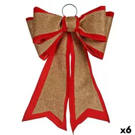 Lazo Adorno Navideño 40 x 60 cm Rojo Dorado PVC (6 Unidades) de Krist+, Navidad - Ref: S3627048, Precio: 51,62 €, Descuento: %