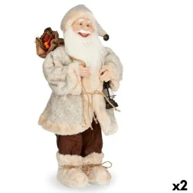 Papá Noel Blanco Marrón Plástico 22 x 62 x 28 cm (2 Unidades) de Krist+, Navidad - Ref: S3627052, Precio: 70,63 €, Descuento: %