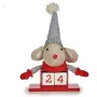 Deko-Figur Mouse Kalender Rot Grau Holz 20 x 11 x 20 cm (8 Stück) von Krist+, Weihnachten - Ref: S3627094, Preis: 72,02 €, Ra...