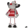 Decorative Figure Christmas Reindeer Red Grey 13 x 33,5 x 20 cm (8 Units) by Krist+, Christmas - Ref: S3627102, Price: 68,81 ...