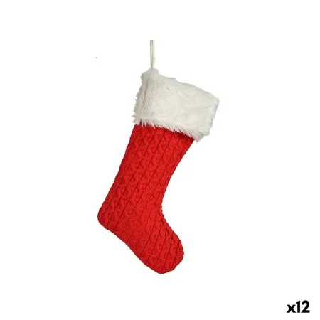 Christmas bauble Christmas Stocking Red Cloth 28 x 4 x 46 cm (12 Units) by Krist+, Christmas - Ref: S3627107, Price: 78,29 €,...