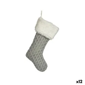 Décorations de Noël Chaussette de Noël Gris Tissu 28 x 4 x 46 cm (12 Unités) de Krist+, Noël - Réf : S3627108, Prix : 71,74 €...