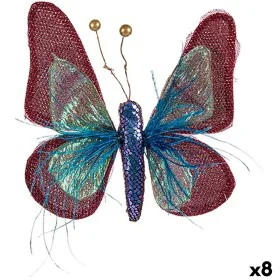 Figura Decorativa Mariposa Azul Rosa 14 x 3 x 18 cm (8 Unidades) de Krist+, Navidad - Ref: S3627130, Precio: 49,44 €, Descuen...