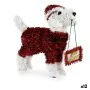 Decorative Figure Dog Tinsel White Red polypropylene PET 9 x 23 x 29,5 cm (12 Units) by Krist+, Christmas - Ref: S3627188, Pr...