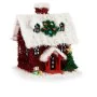 Figurine Décorative Maison guirlande Blanc Rouge polypropylène PET 19 x 24,5 x 19 cm (12 Unités) de Krist+, Noël - Réf : S362...