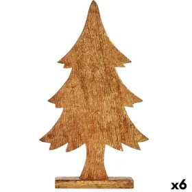 Deko-Figur Weihnachtsbaum Gold Holz 5,1 x 49,5 x 25,5 cm (6 Stück) von Krist+, Weihnachten - Ref: S3627223, Preis: 97,60 €, R...