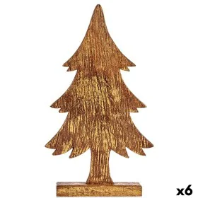 Figura Decorativa Árbol de Navidad Dorado Madera 5 x 39 x 22 cm (6 Unidades) de Krist+, Navidad - Ref: S3627224, Precio: 73,1...