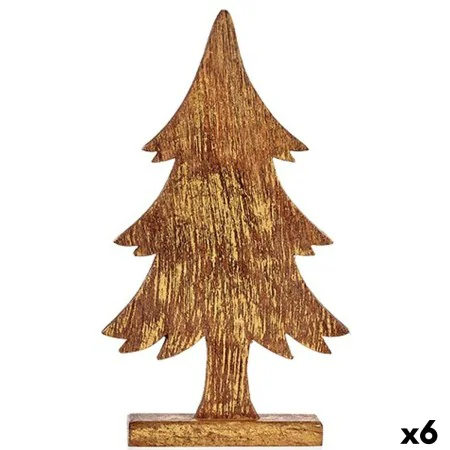 Figura Decorativa Árvore de Natal Dourado Madeira 5 x 39 x 22 cm (6 Unidades) de Krist+, Natal - Ref: S3627224, Preço: 73,11 ...