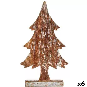 Figura Decorativa Árbol de Navidad Plateado Madera 5 x 39 x 21 cm (6 Unidades) de Krist+, Navidad - Ref: S3627227, Precio: 73...