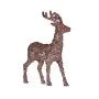 Decorative Figure Christmas Reindeer Glitter Pink Golden Plastic 15 x 45 x 30 cm (8 Units) by Krist+, Christmas - Ref: S36272...