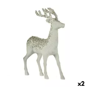 renne de noël Blanc Plastique 15 x 45 x 30 cm (2 Unités) de Krist+, Noël - Réf : S3627278, Prix : 34,34 €, Remise : %