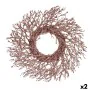 Advent wreathe Branch Pink Plastic 50 x 10 x 50 cm (2 Units) by Krist+, Christmas - Ref: S3627287, Price: 36,24 €, Discount: %