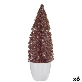 Figurine Décorative Sapin de Noël Rose Doré Plastique 9 x 28 x 9 cm (6 Unités) de Krist+, Noël - Réf : S3627298, Prix : 33,48...