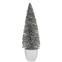 Statua Decorativa Albero di Natale Bianco Argentato Plastica 10 x 33 x 10 cm (6 Unità) di Krist+, Natale - Rif: S3627302, Pre...