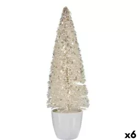 Statua Decorativa Albero di Natale Bianco Plastica 10 x 33 x 10 cm (6 Unità) di Krist+, Natale - Rif: S3627305, Prezzo: 33,48...