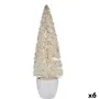 Figurine Décorative Sapin de Noël Blanc Plastique 10 x 33 x 10 cm (6 Unités) de Krist+, Noël - Réf : S3627305, Prix : 33,48 €...