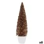 Decorative Figure Christmas Tree Bronze Golden Plastic 10 x 38 x 10 cm (6 Units) by Krist+, Christmas - Ref: S3627311, Price:...