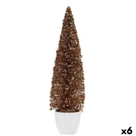 Figurine Décorative Sapin de Noël Bronze Doré Plastique 10 x 38 x 10 cm (6 Unités) de Krist+, Noël - Réf : S3627311, Prix : 4...