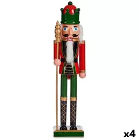 Figura Decorativa Quebra-Nozes Vermelho Verde Plástico 13,2 x 59,5 x 11,5 cm (4 Unidades) de Krist+, Natal - Ref: S3627321, P...