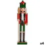 Figura Decorativa Cascanueces Rojo Verde Plástico 13,2 x 59,5 x 11,5 cm (4 Unidades) de Krist+, Navidad - Ref: S3627321, Prec...