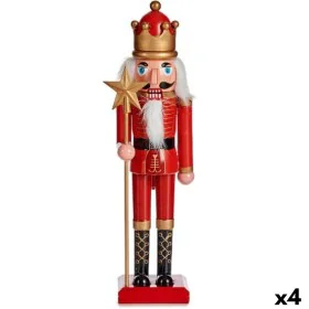 Decorative Figure Nutcracker Red Plastic 13 x 60 x 14,5 cm (4 Units) by Krist+, Christmas - Ref: S3627326, Price: 70,51 €, Di...