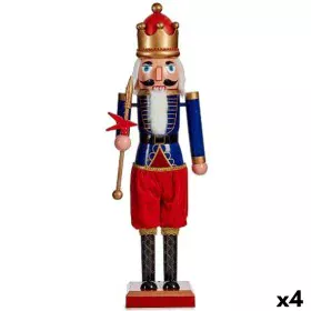 Figura Decorativa Cascanueces Azul Rojo Plástico 16,5 x 60 x 13,5 cm (4 Unidades) de Krist+, Navidad - Ref: S3627334, Precio:...