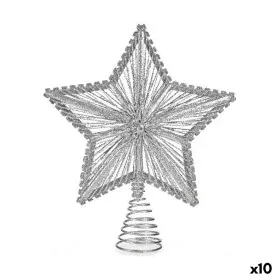 Christmas star Silver Steel Plastic 20 x 5 x 25 cm (10 Units) by Krist+, Christmas - Ref: S3627337, Price: 50,55 €, Discount: %