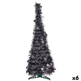 Christmas Tree Anthracite Tinsel 38 x 38 x 105 cm (6 Units) by Krist+, Christmas - Ref: S3627345, Price: 97,60 €, Discount: %